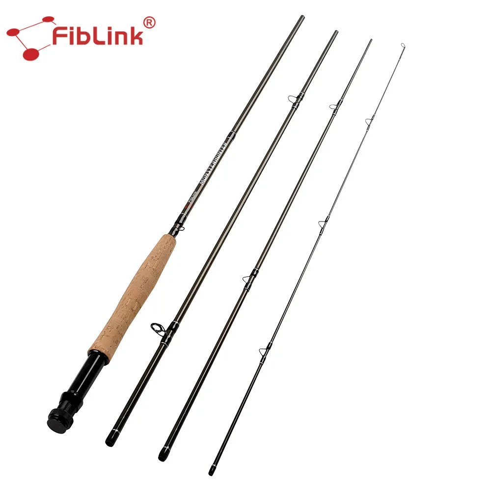 Fiblink Fly Rod 5/6 7/8 WT 8ƌ &quot/9&quot 4 Секции Удочка из углеродного волокна легкая