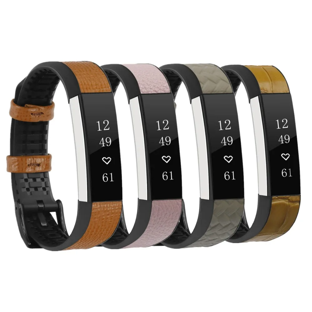 

EIMO Genuine Leather+TPU Watch Band Strap Bracelet For Fitbit Alta/ Alta hr Watchband Replacement High Quality Watch strap