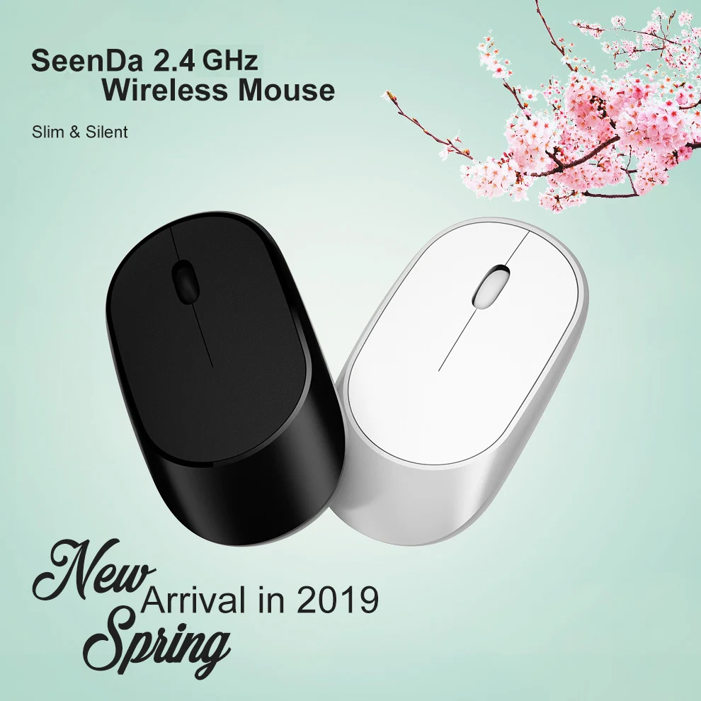 SeenDa Silent Buttons 2.4G Wireless Mouse for Computer Notebook Portable Travel Mouse Mini Ultra Slim Mice for Laptop PC Desktop SeenDa Silent Buttons 2.4G Wireless Mouse for Computer Notebook Portable Travel Mouse Mini Ultra Slim Mice for Laptop PC Desktop