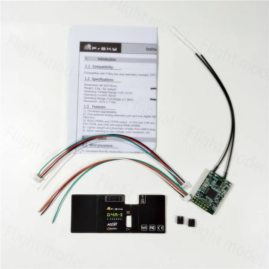 FrSky D4R II 4 канальный 2 полосный телеметрический приемник для RC самолета|receiver for rc|frsky