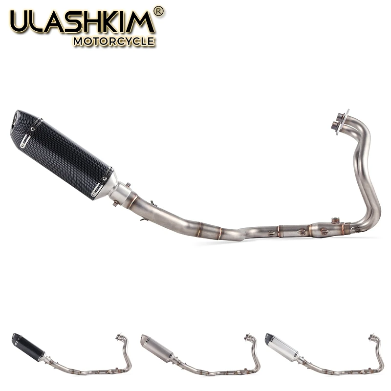 

Motorcycle Full Exhaust System Slip On For kawasaki Ninja 250 250R 300 Ninja250 ninja300 Middle Pipe With DB-KILLER