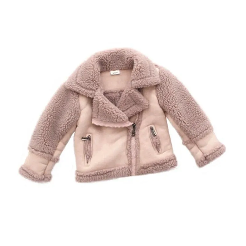 

Boy and girl fur jacket Children's winter warm jacket Boy and girl with long sleeve jacket Children's casual fashion coat