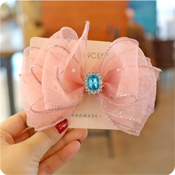 multilayer bow 1 10 шт./лот, модные платья принцессы, с вышивкой, Заколки для волос со стразами, с блестками в форме звездочек, низ платья Шпильки Для Девочек Блестящий бант заколка для волос аксессуары для волос - Цвет: multilayer bow 1