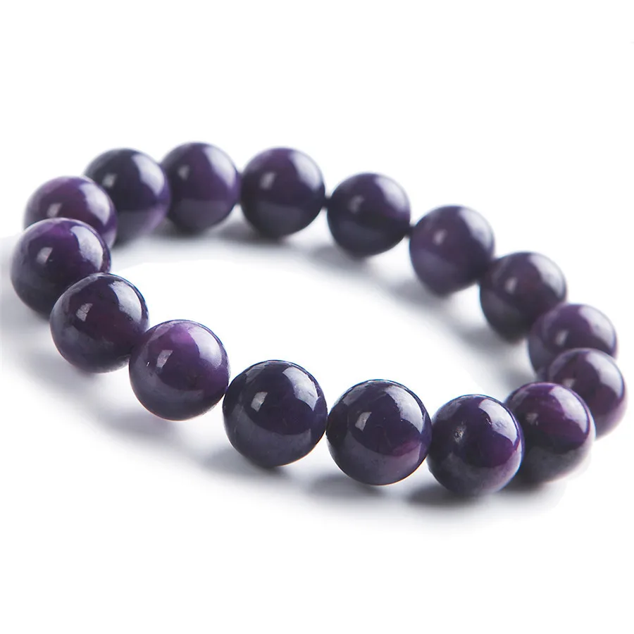 

13mm 100% Genuine Natural Bracelet Purple Charoite Gems Round Healing Beads Jewelry Charm Women Bracelets AAAAA Drop Shipping