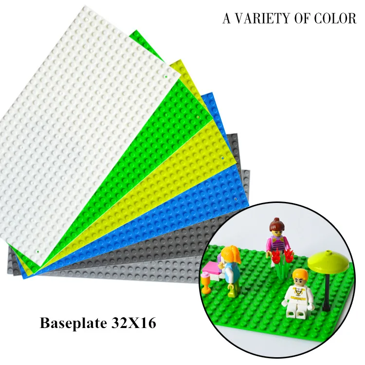 

2pcs/lot MOC Bricks Educational building block for DIY enlighten Baseplate for 32x16 Dots Small Particles Toys For children gift