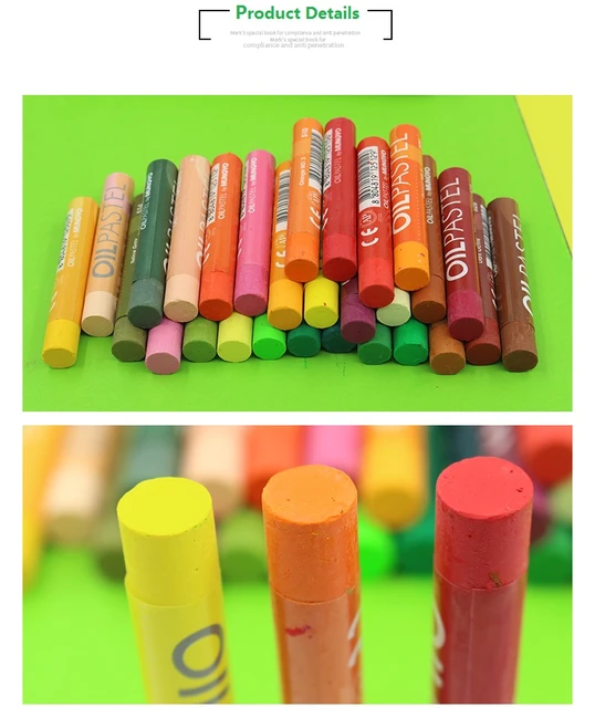 MUNGYO MOPS Oil pastels 12/25/48 Colors Round Shape Oil Pastel for Artist  Student Graffiti Painting Drawing Pen Soft Crayon