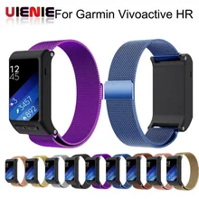 Горячая 24 см аксессуар Браслет для наручных часов браслеты Миланская Магнитная Петля из нержавеющей стали ремешок для Garmin Vivoactive hr