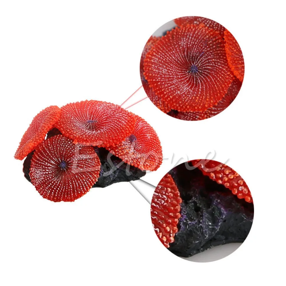Искусственный Коралл растение поддельные мягкие диск украшение для аквариума аквариум