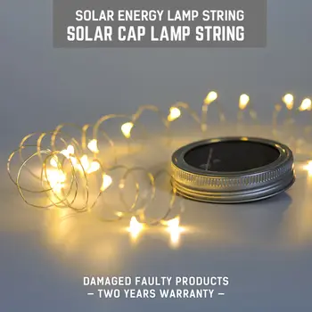 

Led Bottle Cap Lamp Strings Solar 2M DC1.2V Christmas Decoration Fairy Light Solar Panel AAA Battery Warm White String Lighting