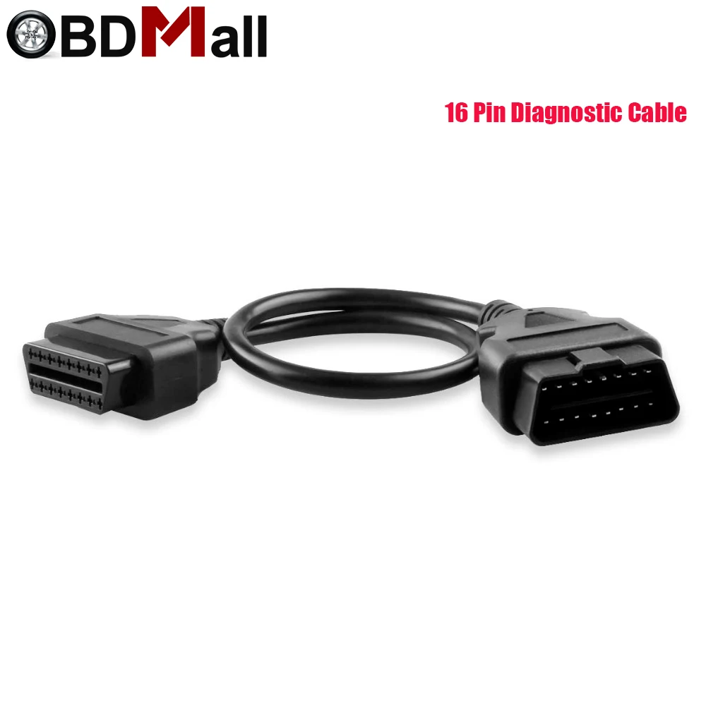10pcs Universal Car OBD 2 Extension Cable 30CM 16 Pin for OBD2 II EOBD Extend Connector Adapter Interface Auto Diagnostic Tool