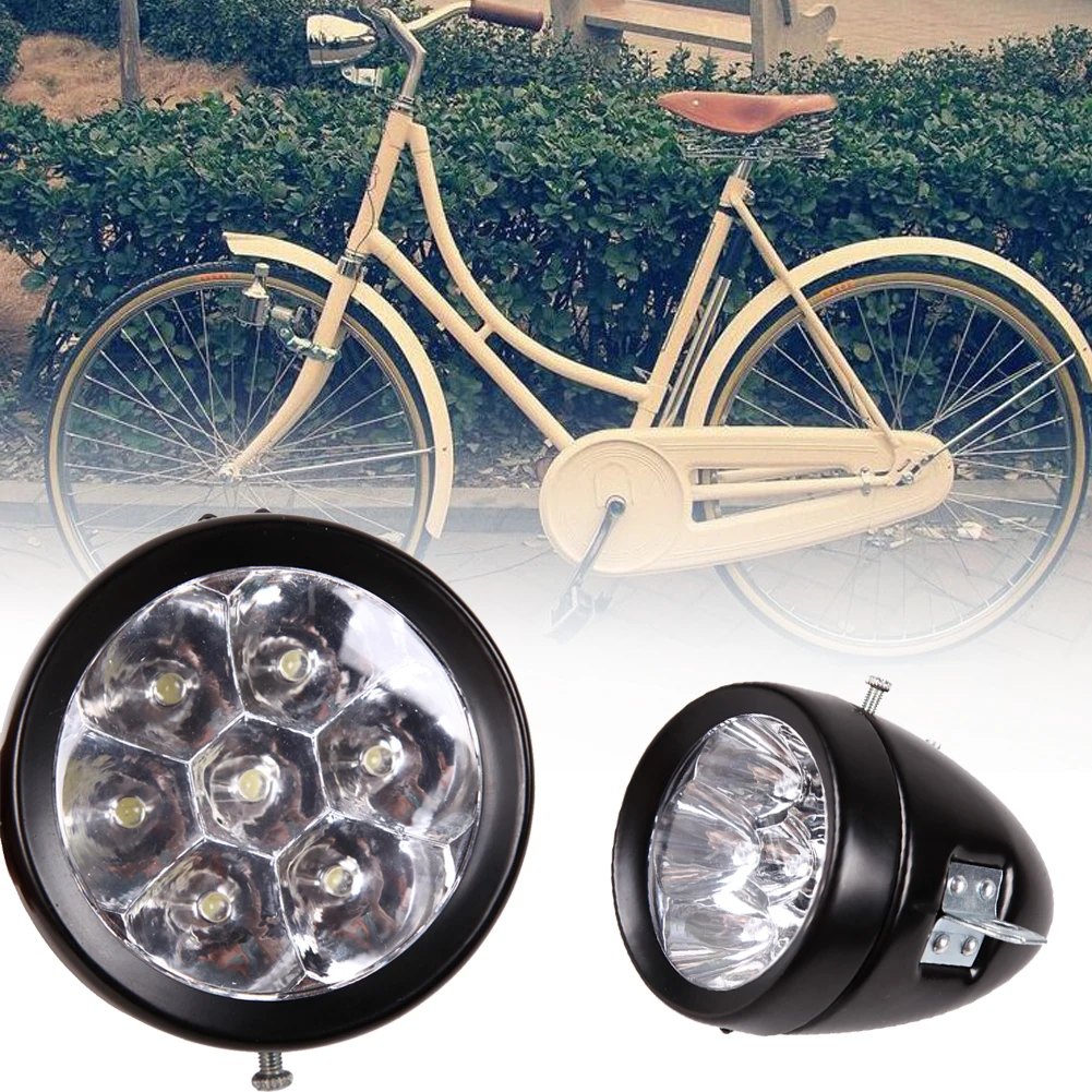 防水 7 Led 金属シェル自転車ライトレトロスタイル Vntga レトロ自転車自転車のフロントヘッドライト自転車アクセサリー Bike Accessories Bicycle Light Retrobicycle Front Aliexpress