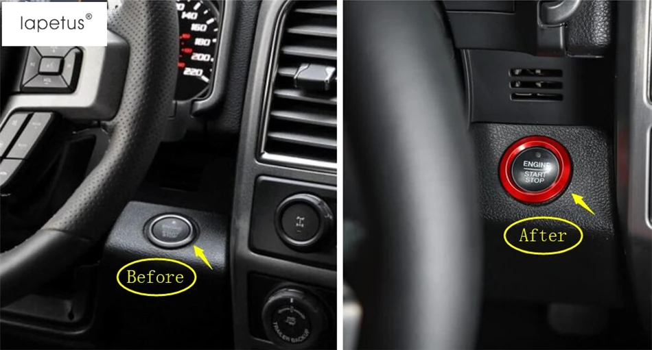 Lapetus аксессуары для Ford F150 2015 2016 2017 2018 двигатель старт стоп кольцо бесключевая