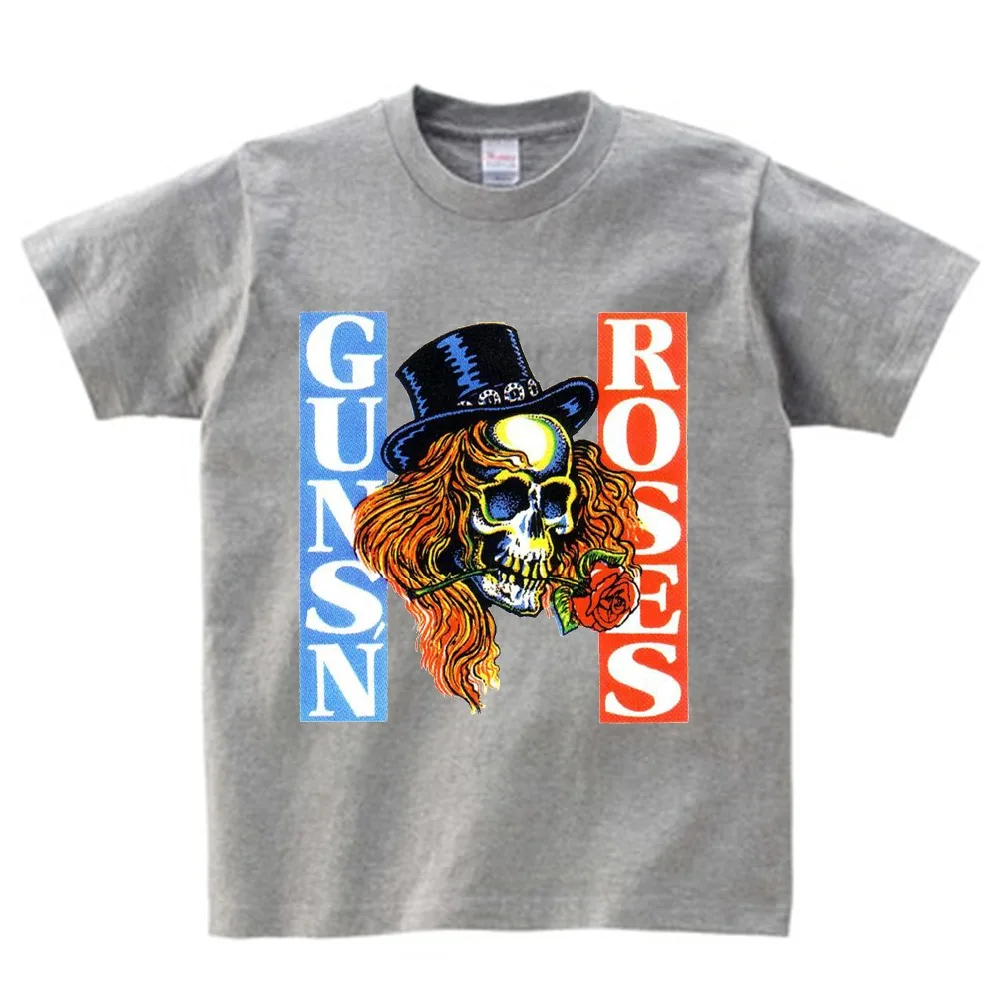 От 3 до 9 лет, дети/мальчик/девочка, знаменитая рок-группа guns N Roses guns, футболка с принтом, Детская верхняя одежда с музыкальным рисунком, футболка для малышей, модная футболка, NN