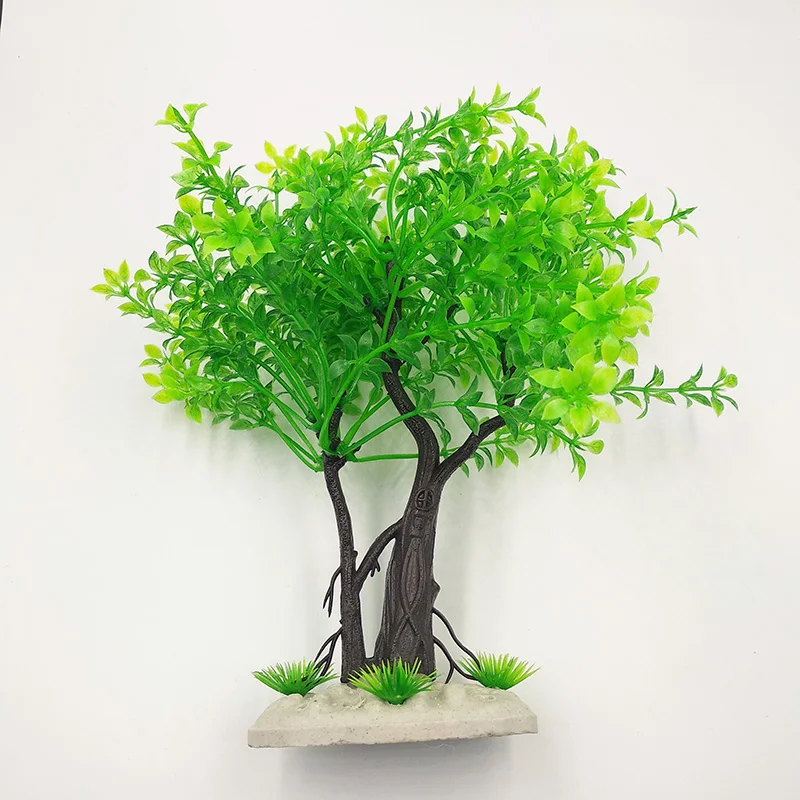 Plastic Green Tree Artificial Aquarium Plants Ornament Decor Fish Tank Aquarium Decoration