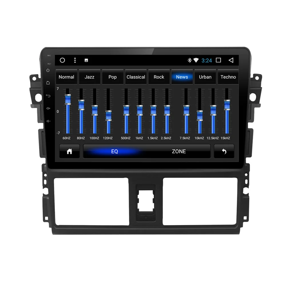 Top JIUYIN 10.1 Inch Android 7.1 Quad Core Car DVD Player For Toyota Vios Yaris L 2013 2014 2015 Car Multimedia Player 2