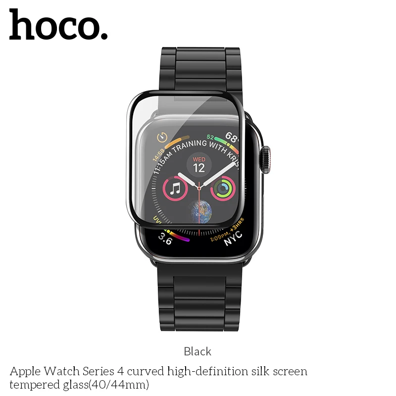 HOCO 3D изогнутое Закаленное стекло Защитная пленка для экрана для Apple Watch Series 4 iWatch 40 мм 44 мм Защитная пленка для экрана