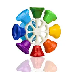 8 Внимание Красочные диатоническая Металл ударные колокол колокольчик музыкальные игрушки Дети Детские Дети раннего образования