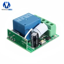 12 В постоянного тока 1CH 1 канал 433 МГц беспроводной релейный модуль Радиочастотный пульт дистанционного управления гетеродинный приемник управления плата контроллера MCU частота