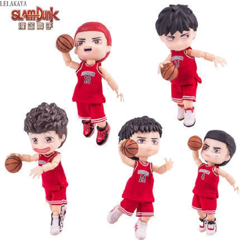 

Anime Action Figure Mini Siam Dunk Mitsui Sakuragi Kaede Miyagi Ryota Ice Clothes Ver Model PVC Changeable Decoration Toy 10cm