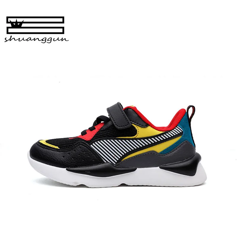 

SHUANGGUN 2018 Shoes For Boys Sneakers 2018 New Brand Outdoor Sneaker Breathable Kids Casual shoes Size 27~37