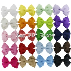 

Free Shipping 60pcs/lot 3'' Solid Grosgrain  Hair Ribbon Bows WITH Alligator Clips Baby Girls Boutique Bows Hair Accessories