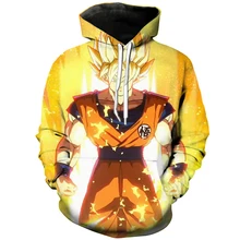 2019 más nuevo de la bola del dragón del Anime Goku 3D impresión T camisa/sudadera/Sudadera con capucha Unisex Casual Tops HX038