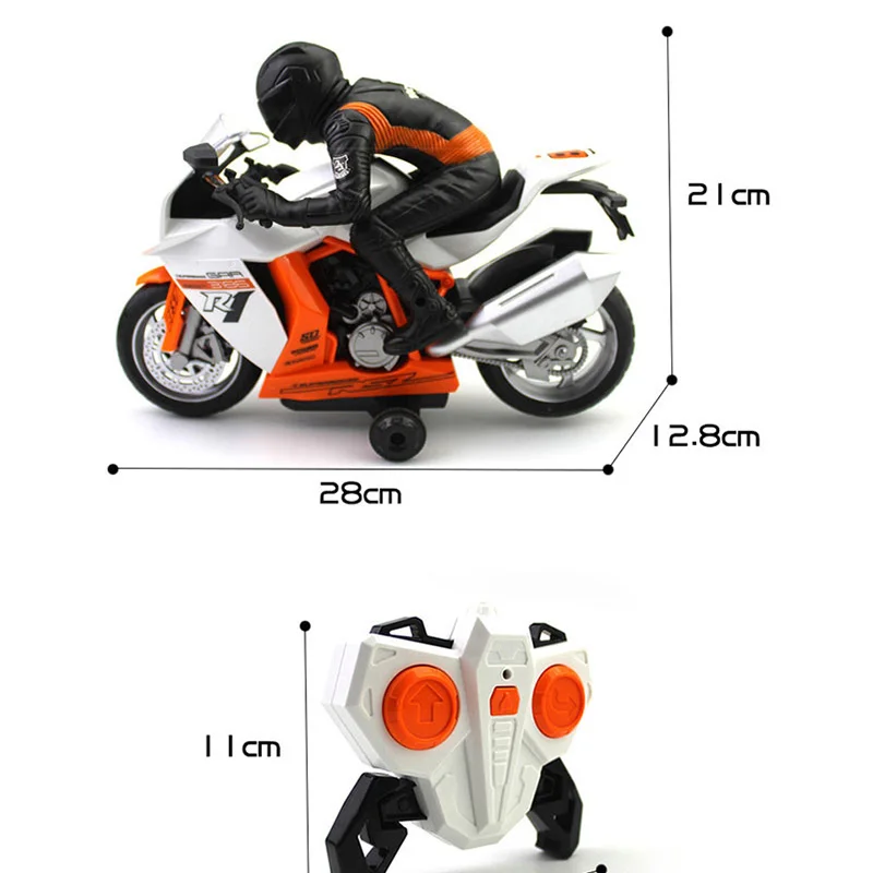 2 4 Ghz Rc мотоцикл трюк Дрифт Музыка Светодиодный светильник игрушки модели