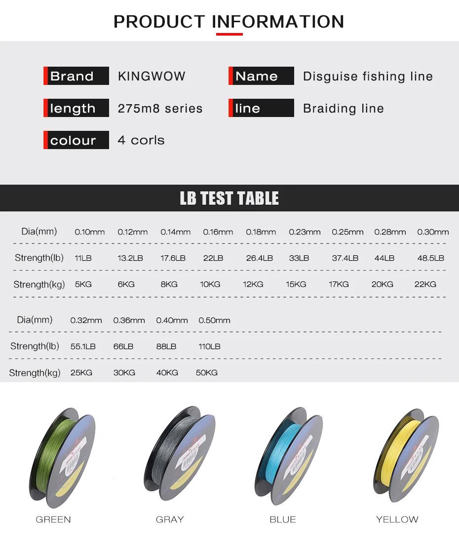 275 М рыболовные лески Япония Multifilament PE плетеная рыболовная леска 11-110LB 4 цвета доступны Peche