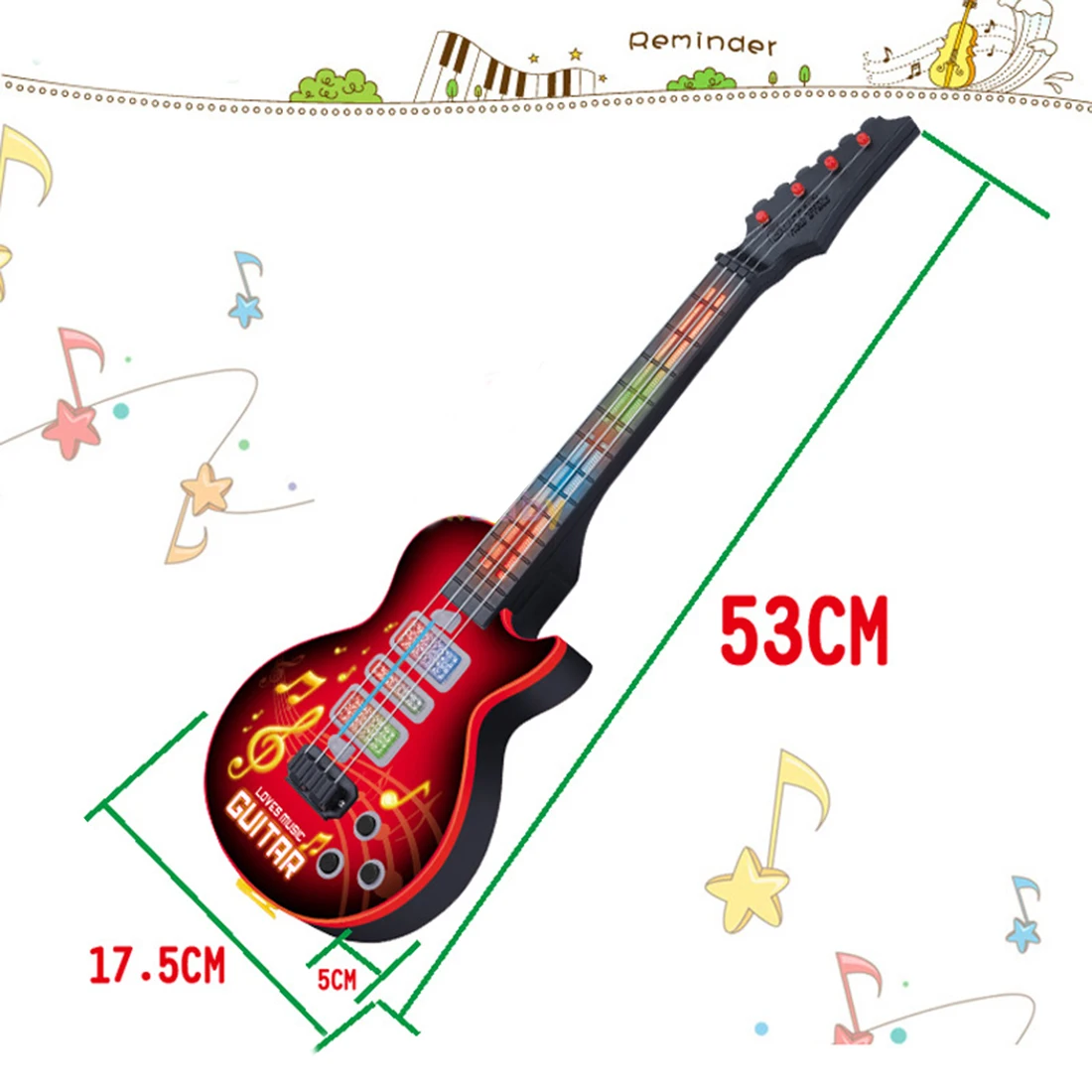 dimensions de la guitare jouet