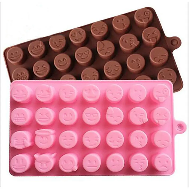

1PC 18.6 * 11 * 1.5 cm Funny Face DIY Silicone For Cake Chocolate Sugar Candy Soap Baking Mold