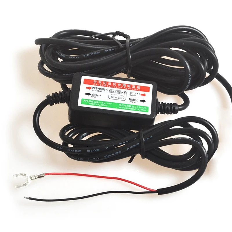Автомобильный видеорегистратор DVR эксклюзивный блок питания Автомобильный видеорегистратор мини USB кабель адаптер напряжение протектор зарядное устройство 8-40 в