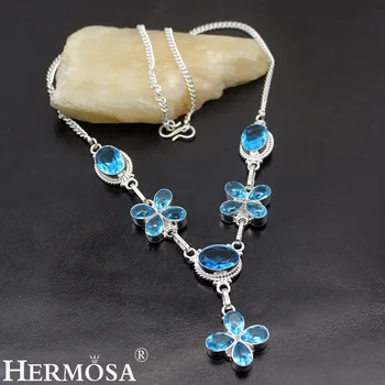 

HERMOSA Jewelry Charming Fashion Women Necklace 925 Sterling Silver Necklace Length 18 inch (46cm) LM178