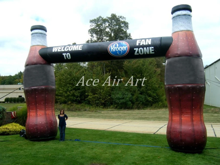  custom printed advertising door arch inflatable bottle arch for promotion