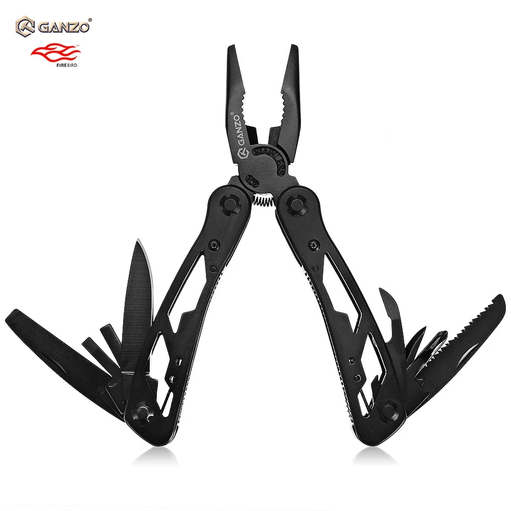 

G104 Harden Steel Multifunctional Vise Folding Pliers Serrated Knife Socket Wrench Bit Nylon Sheath For Hiking Motorcycle Travel