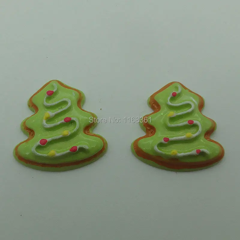 1pcs/lot resin flatback light green tree 21mm Cabochons Scrapbooking Hair Bow Center DIY Christmas decration C107-3
