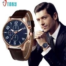 Men Watch OTOKY Willby Mens Faux Leather Quartz Wrist Watch Male Gift 170120 Drop Shipping