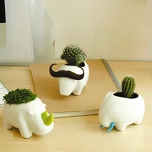 3 шт./лотанимальная посадка носорог/буйвол/слон домашний садовый декор Прекрасный хранения офиса горшечный бонсай декор стола