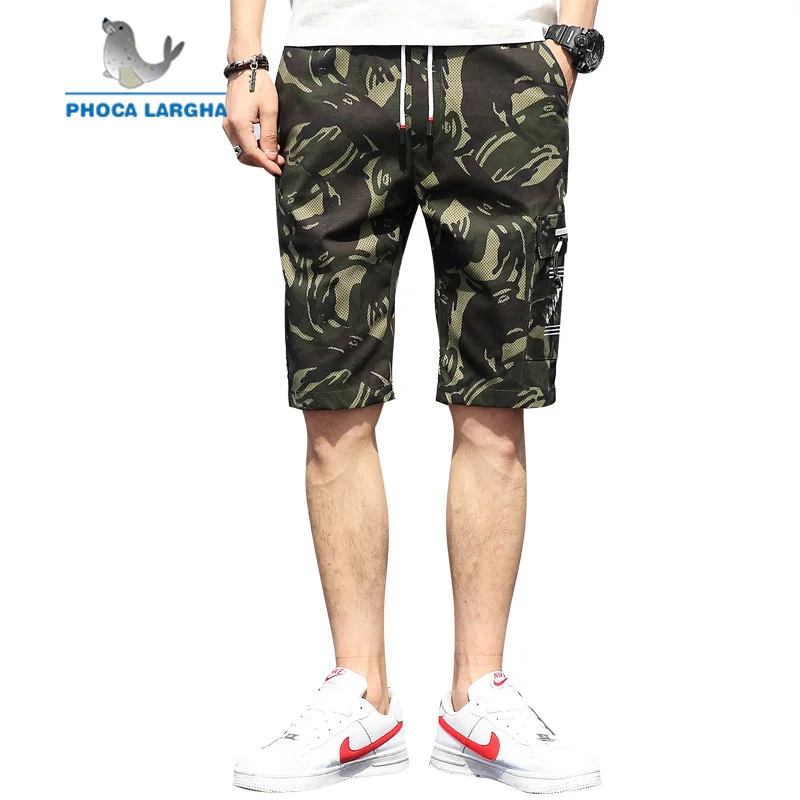 Для мужчин камуфляж шорты-карго мешковатые мульти карман военных молнии Бриджи Короткие штаны Для мужчин s тактические шорты мужской плюс Размеры