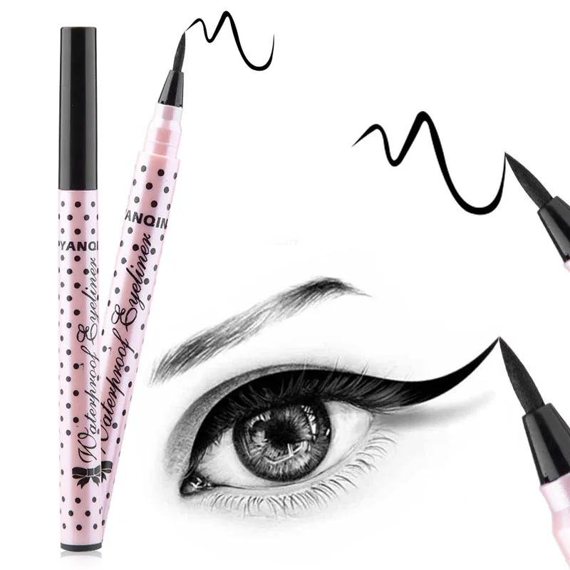

Hot Sexy Women Liquid E ye Liner Make Up Black E yeliner Cosmetic Pencil Pen Waterproof Mini Long-lasting E yeliner Pencil 2017