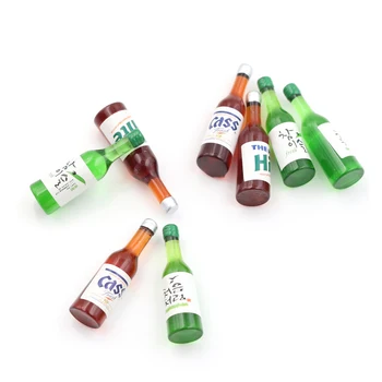 

Set Of 2Pcs Colorful Wine Bottles Dollhouse Scale Pretend Play Toys Creative Chindren Gifts Classic Toys For Kids Scale Models