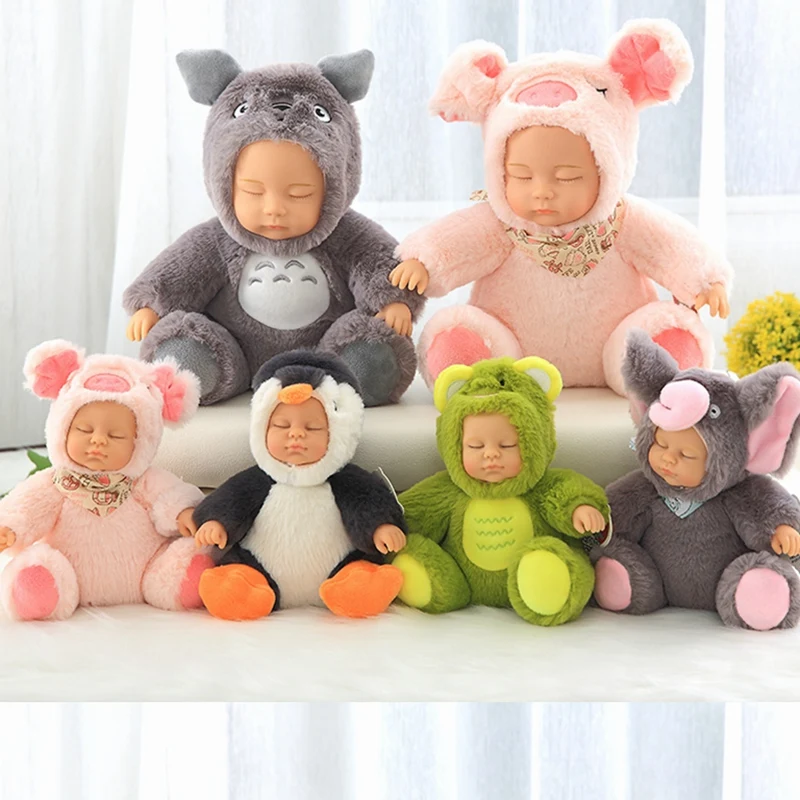 17 см 28 горячие игрушки куклы reborn sleeping baby girl косплей японского аниме костюмы для