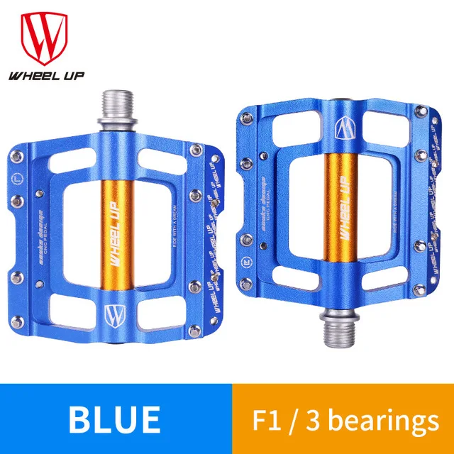 Колесный Горный Дорожный велосипед велосипедные педали 3 закрытые подшипники ЧПУ велосипедные педали Сверхлегкий Алюминий Подшипник Из Сплава Аксессуар - Цвет: Синий