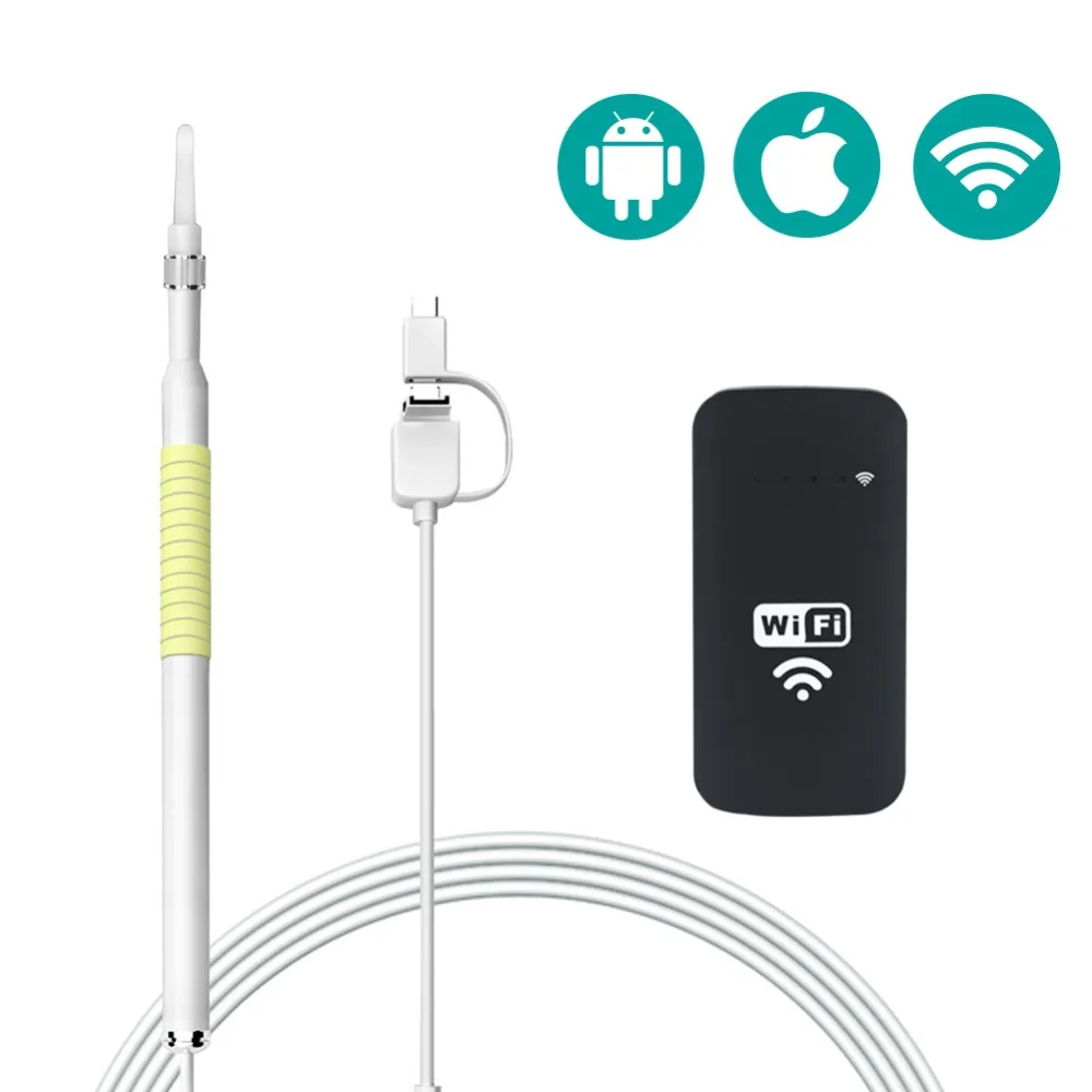2018 3 в 1 ушной эндоскоп высокой четкости Earpick с мини камерой беспроводной WiFi камера