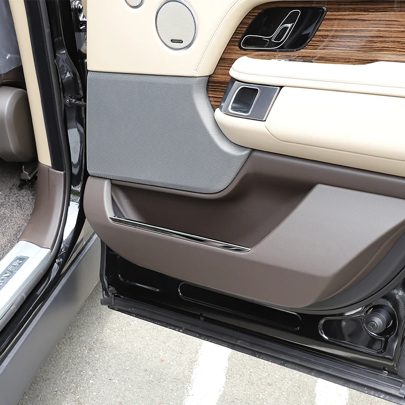 4 шт. внутренняя отделка двери для Land Rover Range Rover Vogue Расширенная модель автомобиля аксессуар яркое серебро