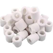 Akwarium pierścienie ceramiczne filtr Fish Tank Bio porowate pierścienie biologiczne Aquario do stawów basen ffilter materiał 500g biały