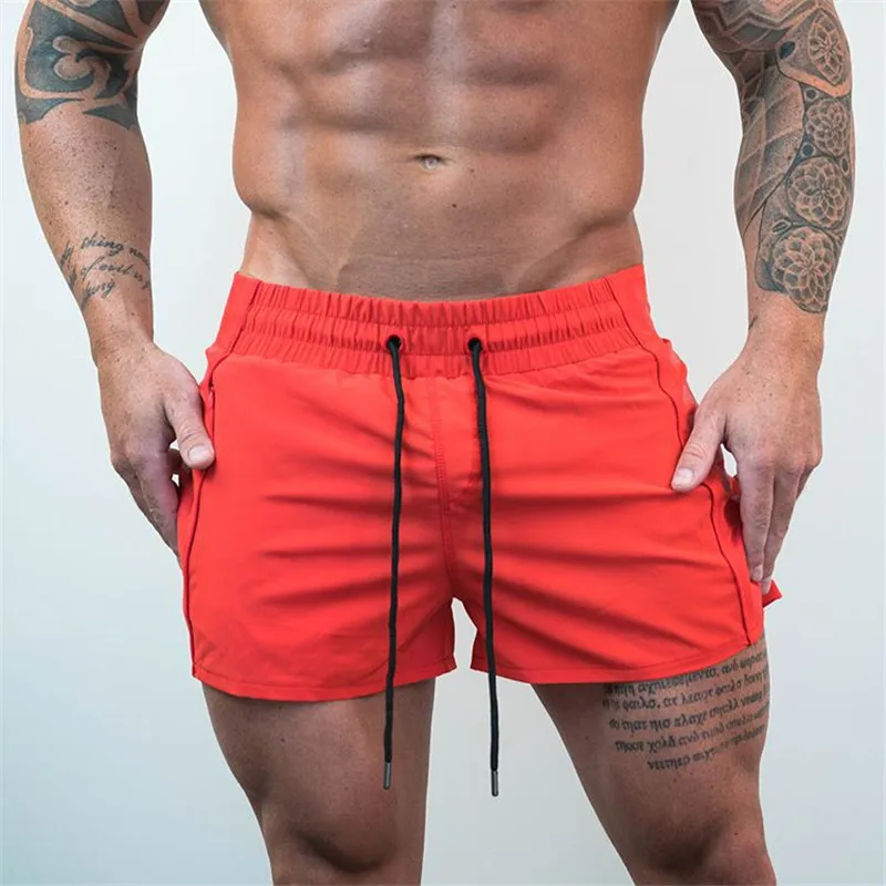Мужские повседневные шорты, новые спортивные шорты для фитнеса бодибилдинга, мужские летние повседневные крутые шорты, мужские шорты для бега, тренировок, пляжа - Цвет: Orange