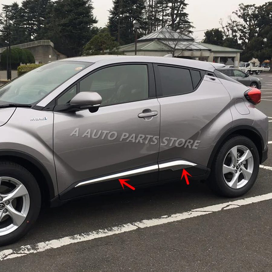 For Mazda CX-3 2016-2018 ABS Chrome Side Door Body Molding Trim Strips Protector