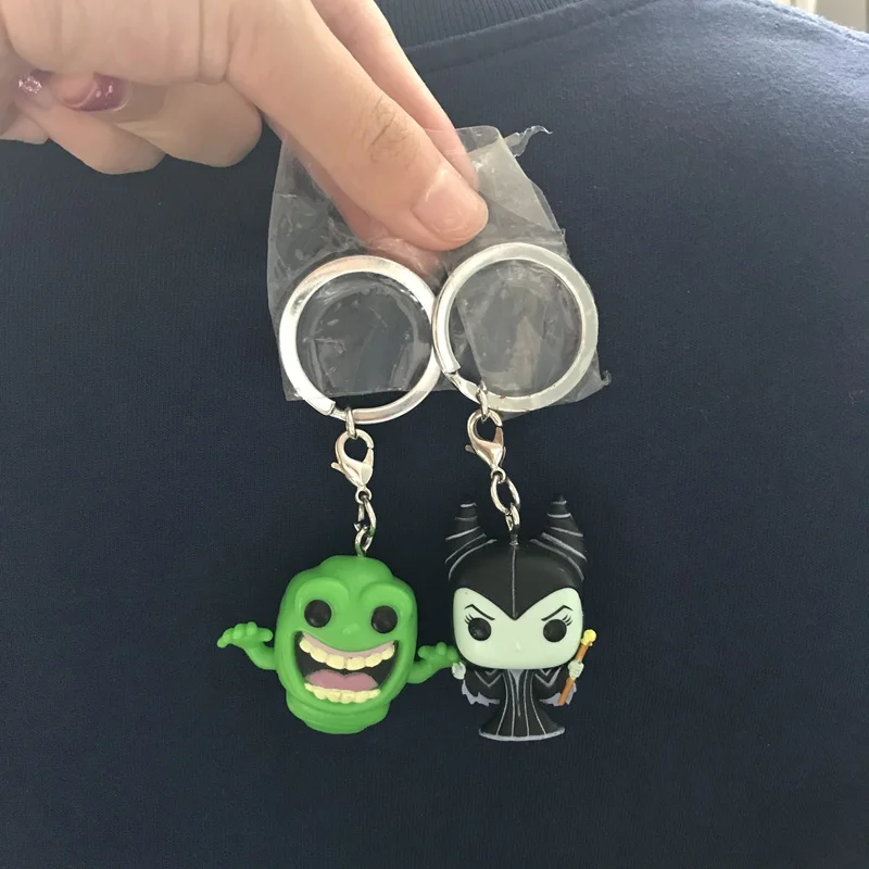 

Original Funko Keychain Maleficent (Classic), GhostBusters Vinyl Key Chain Action Figure Collectible Model Loose Toy Kids Gifts
