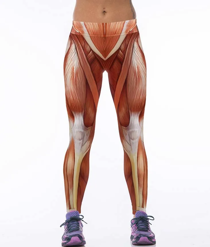 

New Plus SizeMuscle Women Fitness Leggings Green Monster Leavs Printing Runny Jogging Trousers 3 Patterns