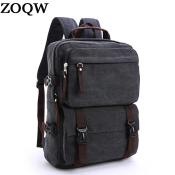 

Fashion Casual Men Canvas Backpacks Laptop Large Capacity Computer Bag Backpack for School Travel Backpack Men's Backpack SW0057
